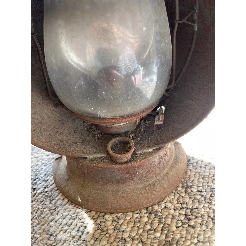 Antique 1900's Dietz Acme Track Walker Inspector Railroad Train Lamp Patina Rust